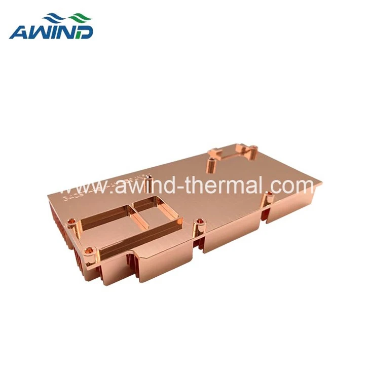 CNC Cooper Cooling Pin Fins Heatsink For AI